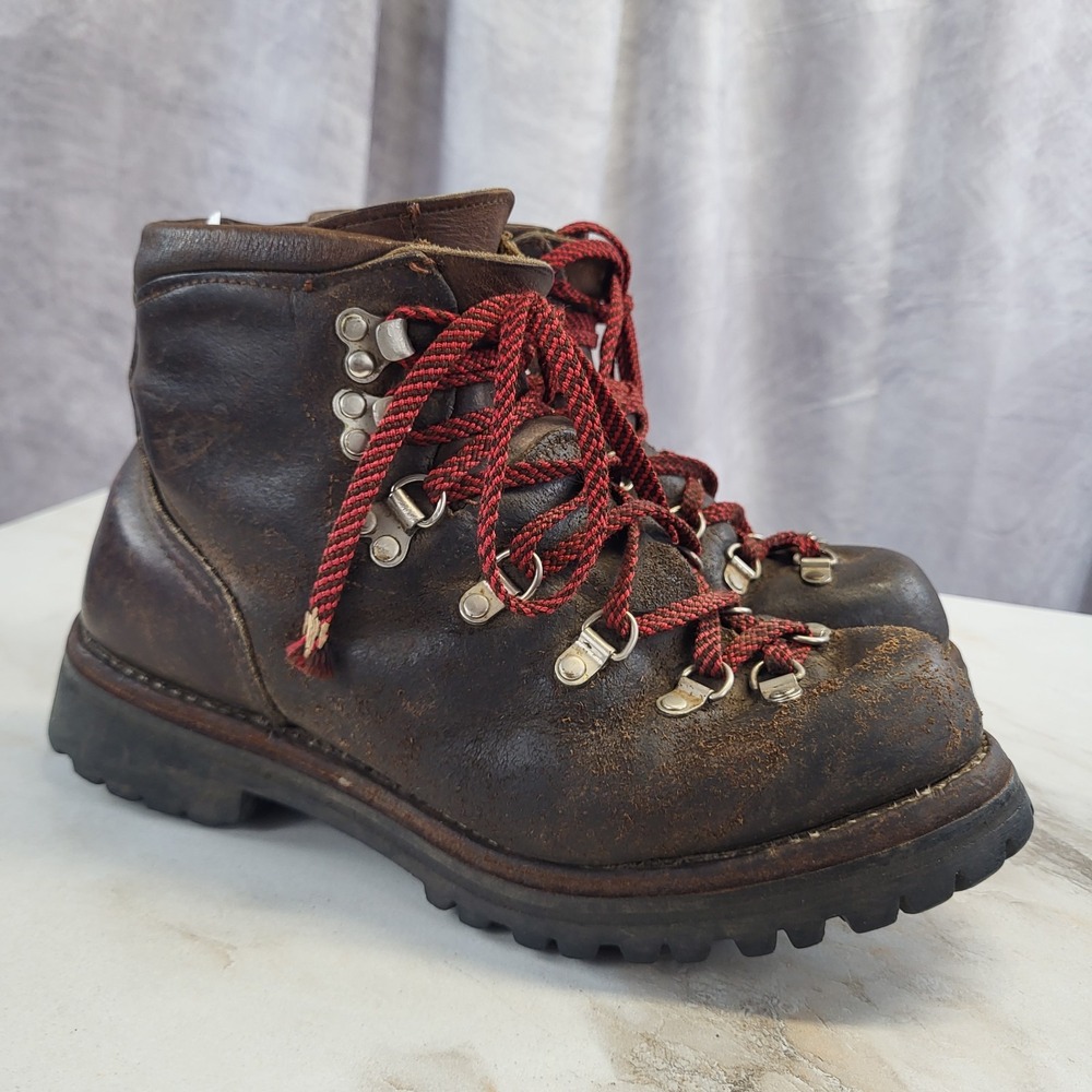 Vintage VASQUE Heavy Duty Mountaineering Boots Women's US Size 7 M Brown